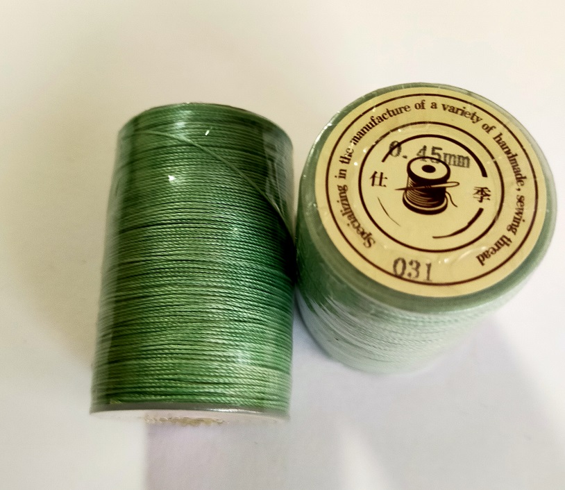 ろう引き糸　レザーコート手縫い 40色　80ｍ/巻　丸糸　幅0.45mm　 |  | 16