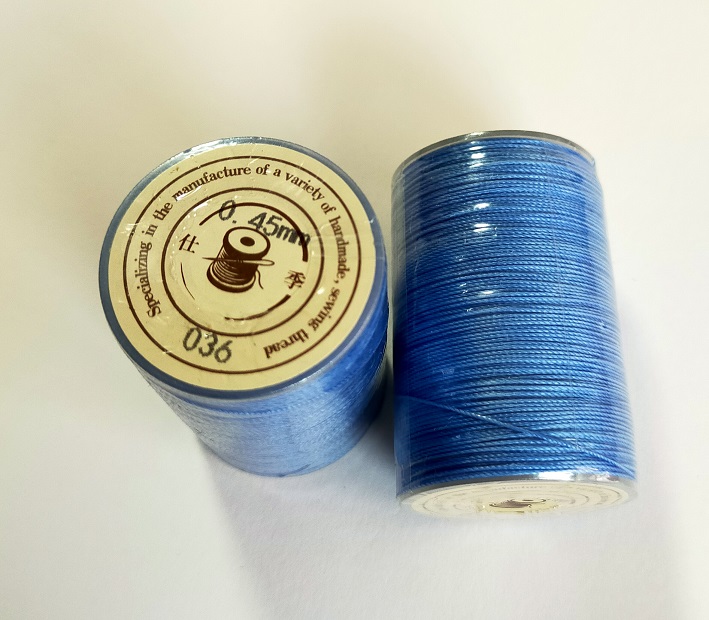 ろう引き糸　レザーコート手縫い 40色　80ｍ/巻　丸糸　幅0.45mm　 |  | 24