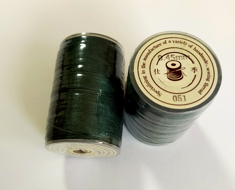 ろう引き糸　レザーコート手縫い 40色　80ｍ/巻　丸糸　幅0.45mm　 |  | 22