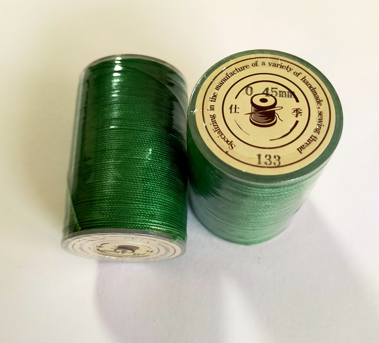 ろう引き糸　レザーコート手縫い 40色　80ｍ/巻　丸糸　幅0.45mm　 |  | 21