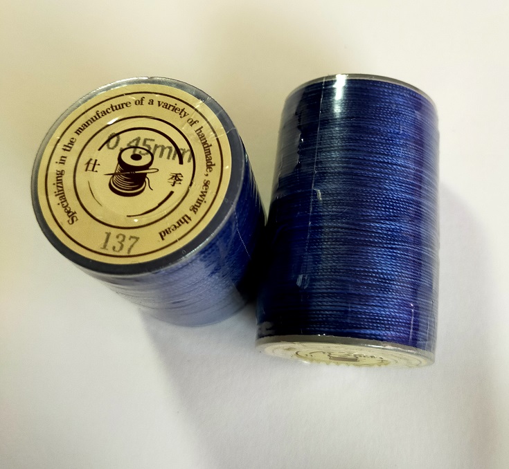 ろう引き糸　レザーコート手縫い 40色　80ｍ/巻　丸糸　幅0.45mm　 |  | 26