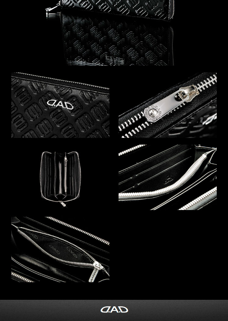 ※最終値引き【3/31処分】DAD モノグラム柄 長財布 D.A.D ウォレット(財布) LE051-01 モノグラムレザーブラック