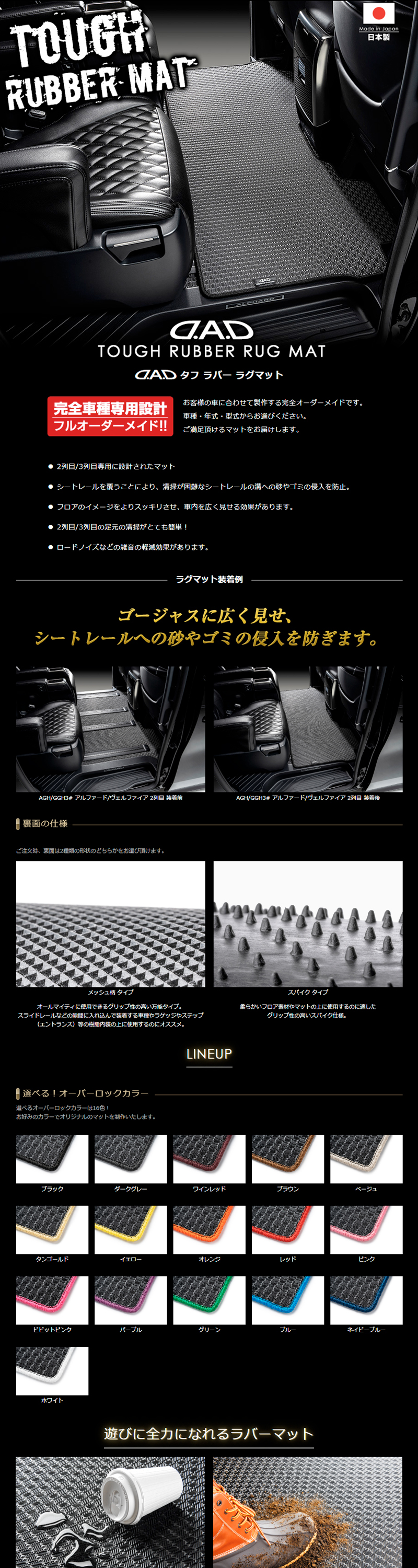 ギャルソン ホンダ オデッセイ ハイブリッド 型式:RC1/2/3/4/5 年式:R2