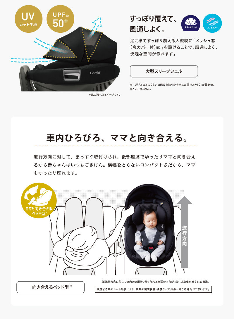 コンビ ホワイトレーベル THE S plus ISOFIX エッグショック ZB-750 プレミアムモデル | コンビ Combi