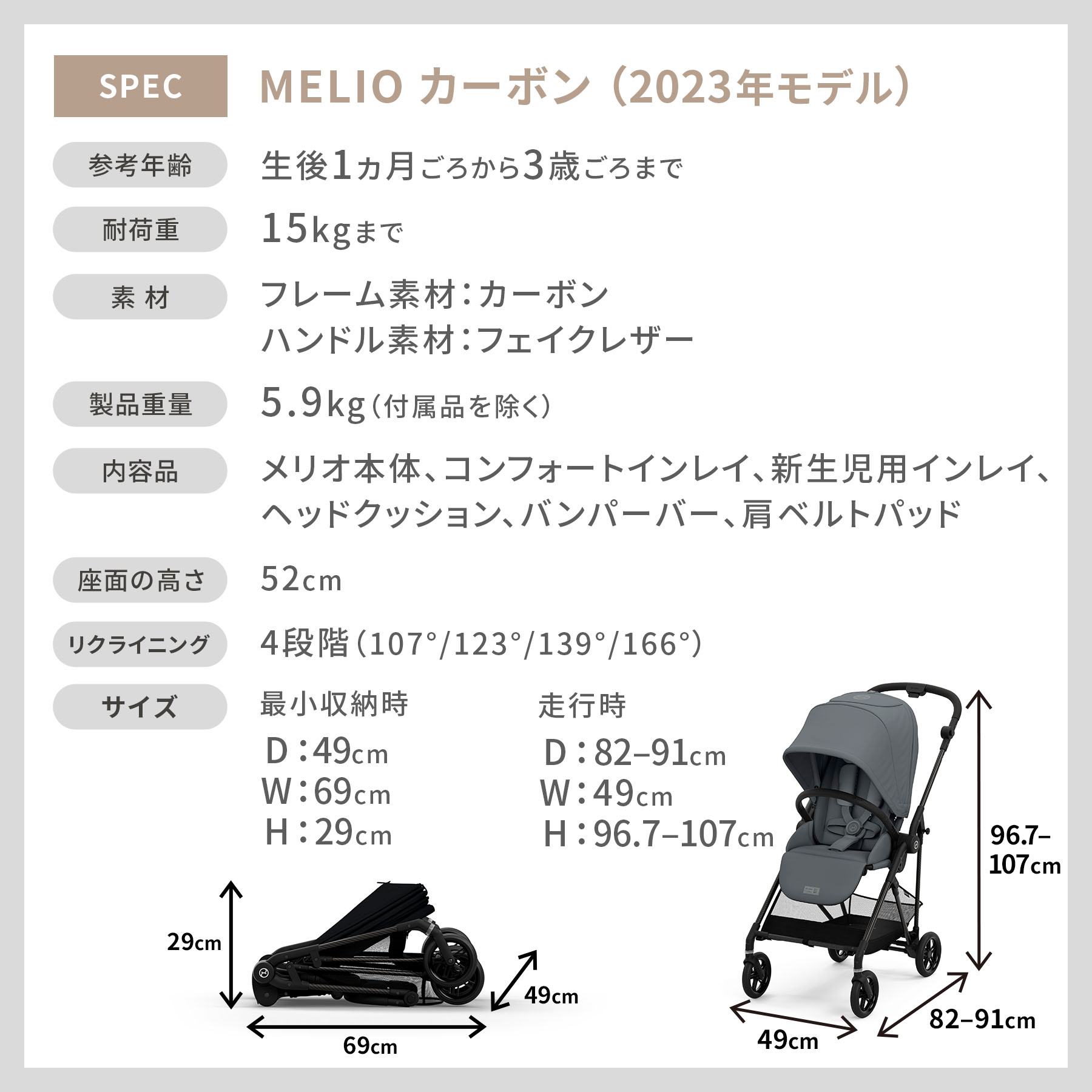 ポイント15倍／ CYBEX サイベックス MELIO CARBON メリオ カーボン