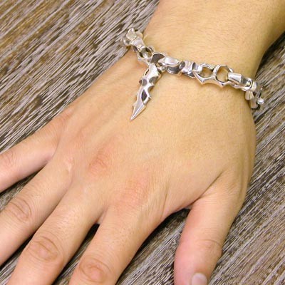ブレスレット シルバー メンズ ロック シルバー925 人気 おしゃれ