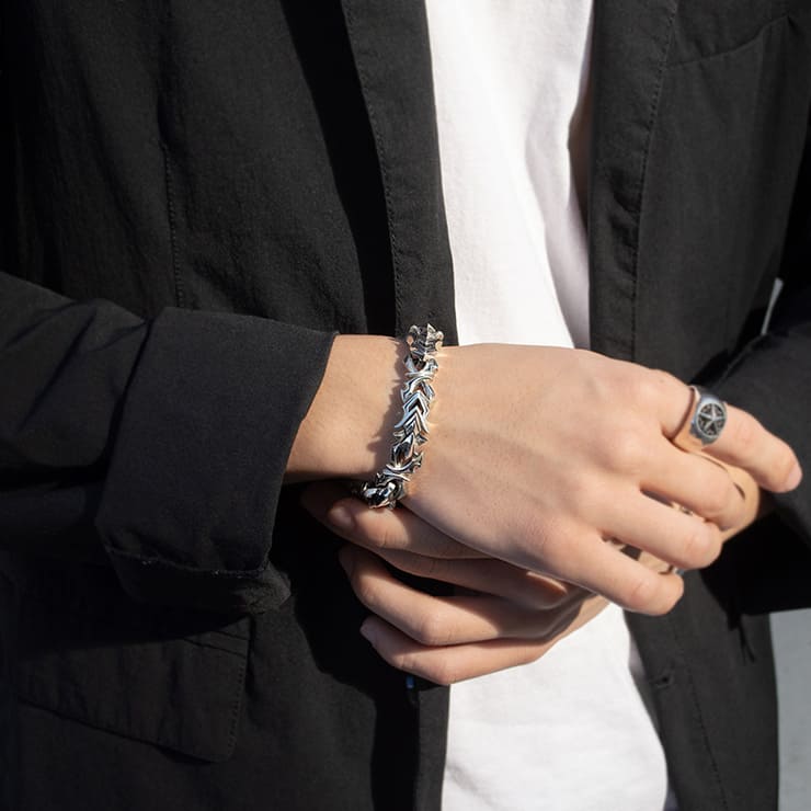 ✨美品・希少✨OLD ダグダート シルバー ブレスレット メンズアクセサリー ブレスレット シルバー メンズ 人気 銀製 オリジナル