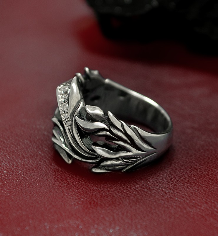 送料無料][D.four]炎モチーフキュービックジルコニア シルバーリング