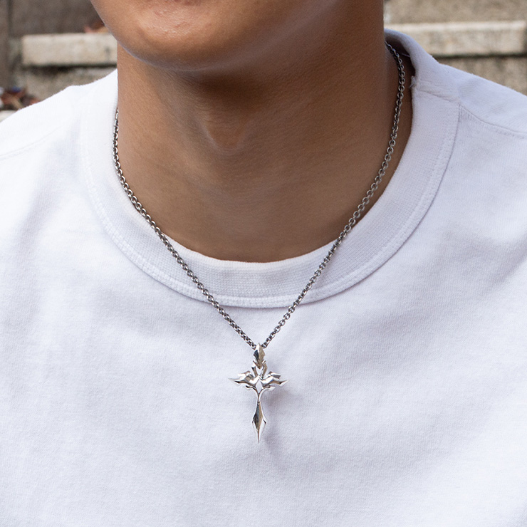 ネックレス シルバー メンズ クロス 十字架 送料無料 ギフト シンプル