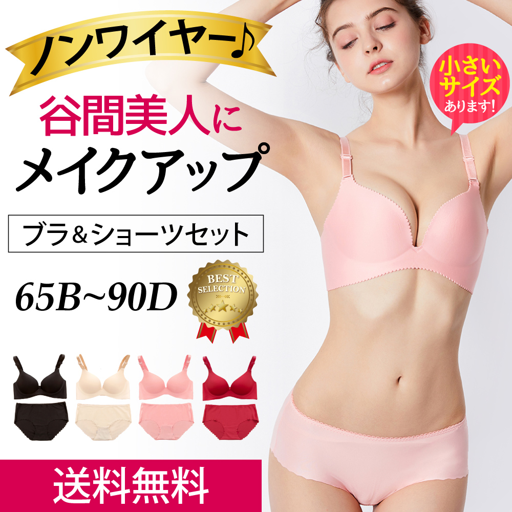ブラジャー ショーツ セット ノンワイヤー シームレス 大きいサイズ 小さいサイズ 脇高 脇肉 谷間 カップイン 痛くない 下着 レディース As138 Dagrat 通販 Yahoo ショッピング