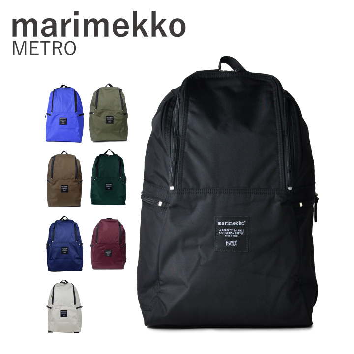 マリメッコ marimekko メトロ metro 039972 リュック ブラック 