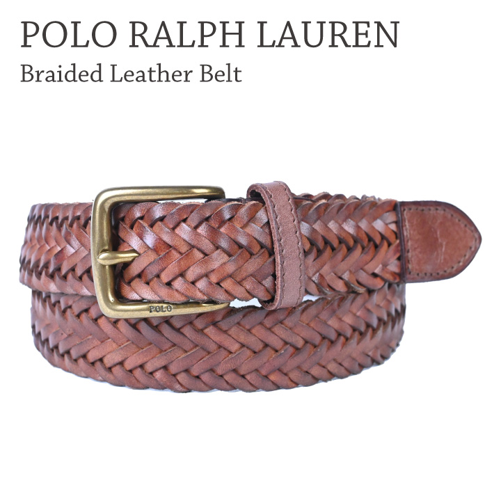 POLO RALPH LAUREN ラルフローレン Braided Leather Belt 405805019 