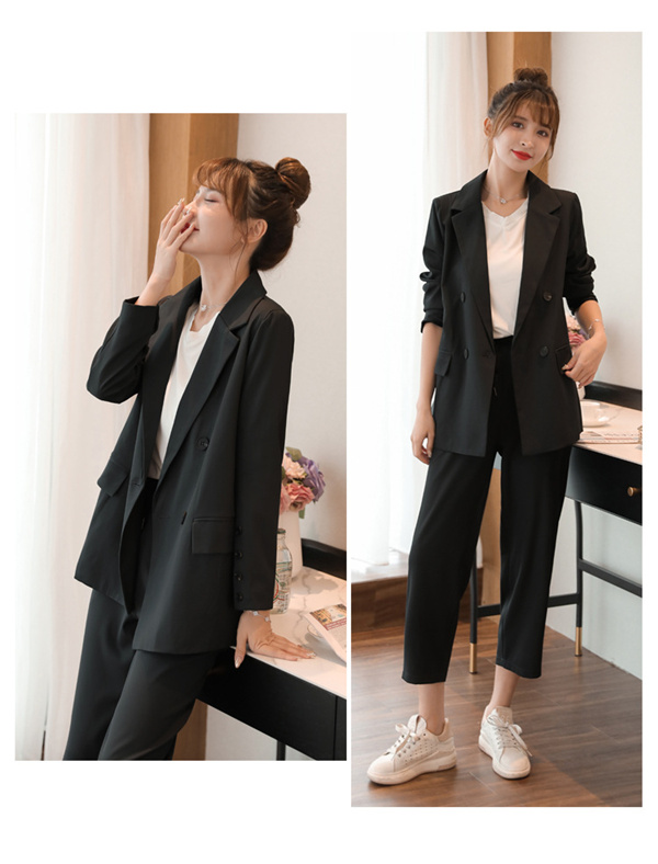 セットアップ パンツスーツ レディース 九分丈パンツ 2点セット 無地 ジャケット ビジネス フォーマル オフィス 通勤 Ol お洒落 上品 Foope9dje8 レディースファッション Sbpra Net