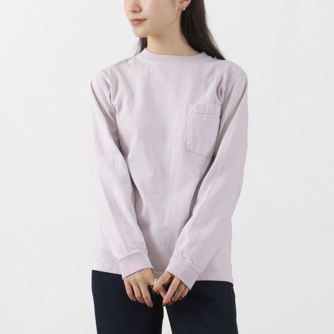 GOODWEAR（グッドウェア） クルーネック ポケット Tシャツ 長袖 / メンズ レディース ロンT 無地 2023年モデル Goodwear GOODWEAR（グッドウェア） クルーネック ポケット T