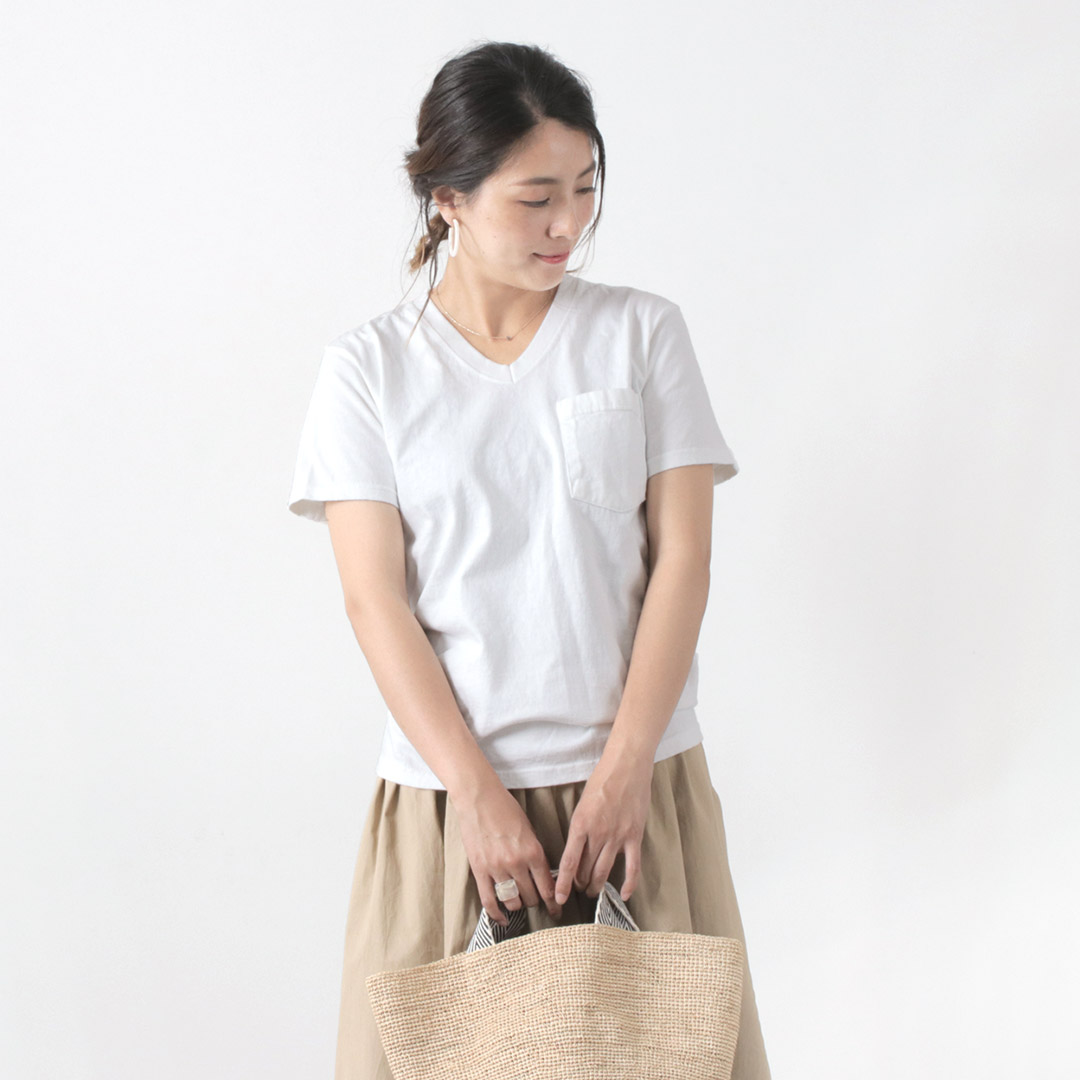 GOODWEAR（グッドウェア） カラー別注 ショートスリーブ Vネック ポケット Tシャツ / レディース メンズ トップス Goodwear GOODWEAR（グッドウェア） カラー別注 ショート