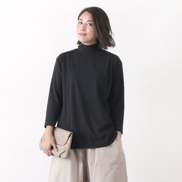 LAITERIE（レイトリー） USE天竺 ハイネックプルオーバー / 長袖 / カットソー ロンT / モックネック LAITERIE LAITERIE（レイトリー） USE天竺 ハイネックプル