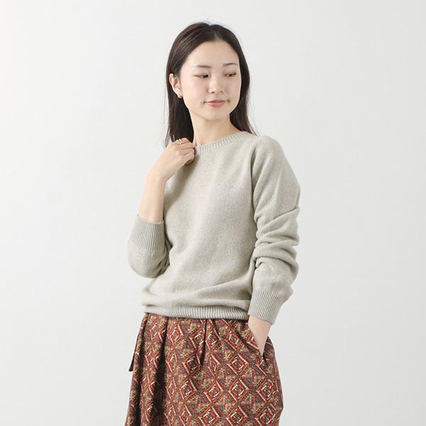 HARLEY OF SCOTLAND(ハーレーオブスコットランド) メリノ カシミヤ クルーネック ニット / メンズ レディース / 無地(11440円)