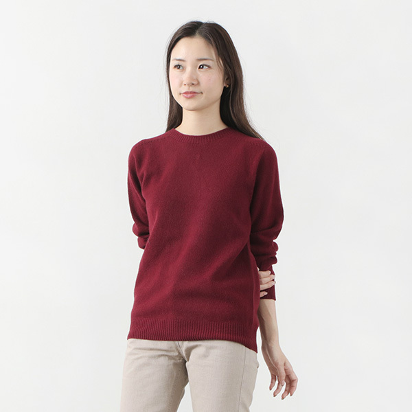 中古品 HARLEY OF SCOTLAND(ハーレーオブスコットランド) メリノ カシミヤ クルーネック ニット / メンズ レディース / 無地 【C1748654507】(11440円)