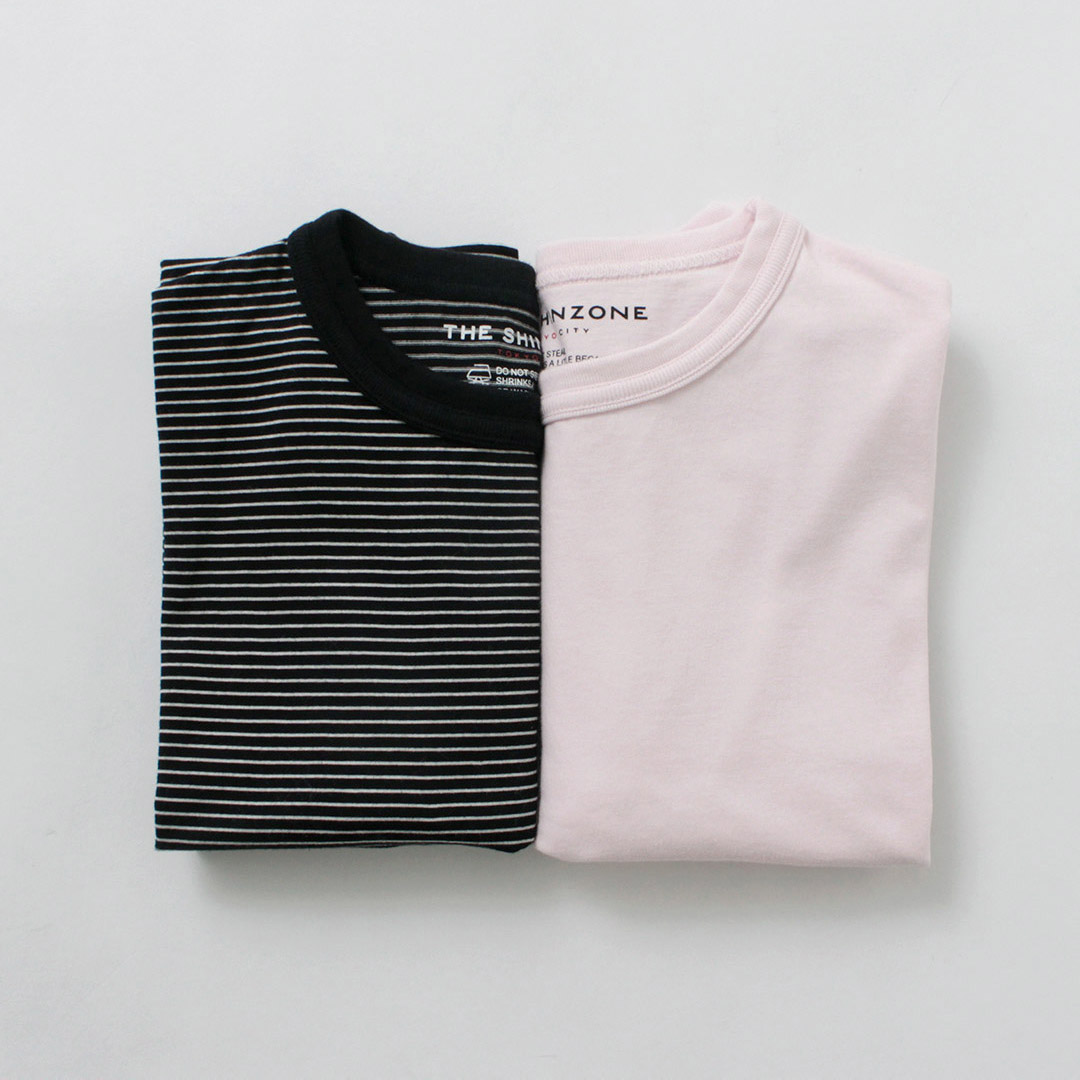 SHINZONE（シンゾーン） カラー別注 パックTシャツ 20SMSCU66 / レディース トップス 半袖 クルーネック 2枚組 セット 日本製の画像