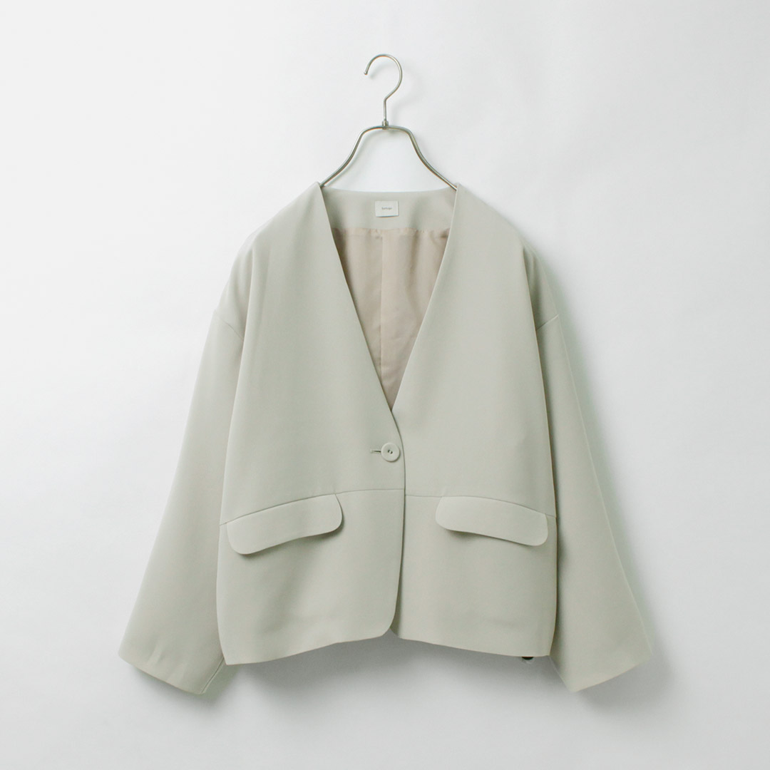 tumugu（ツムグ） ソアパールコンパクト ノーカラー ジャケット