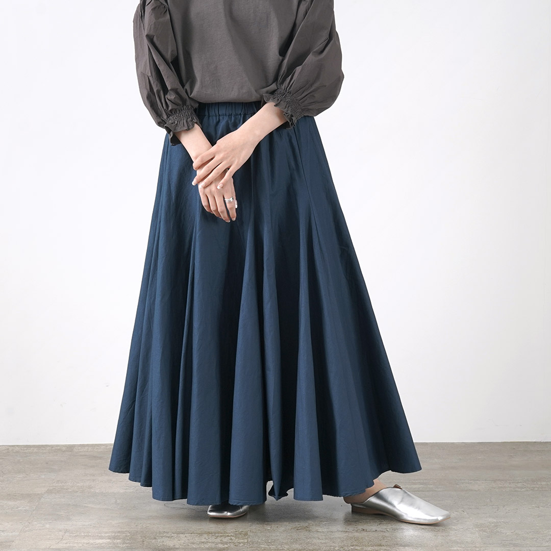 MIZUIRO IND(ミズイロインド) ボリューム フレア ロングスカート ...