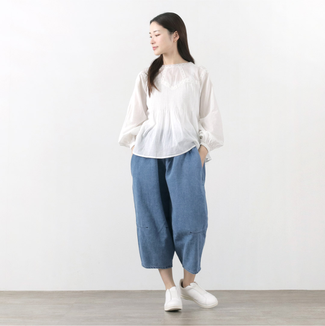 TUMUGU(ツムグ) 10oz コットン リネン デニム ティンカーパンツ 高質で安価 tumugu ツムグ コットンリネンデニム ティンカーパンツ カジュアルパンツ