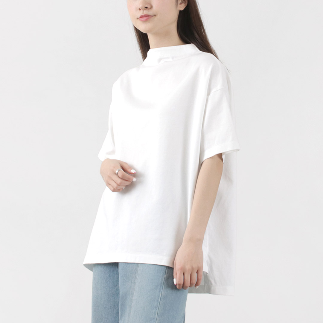 COMMENCEMENT（コメンスメント） ボトルネック ショートスリーブTシャツ / レディース カットソー 半袖 綿 COMMENCEMENT COMMENCEMENT（コメンスメント） ボトルネック