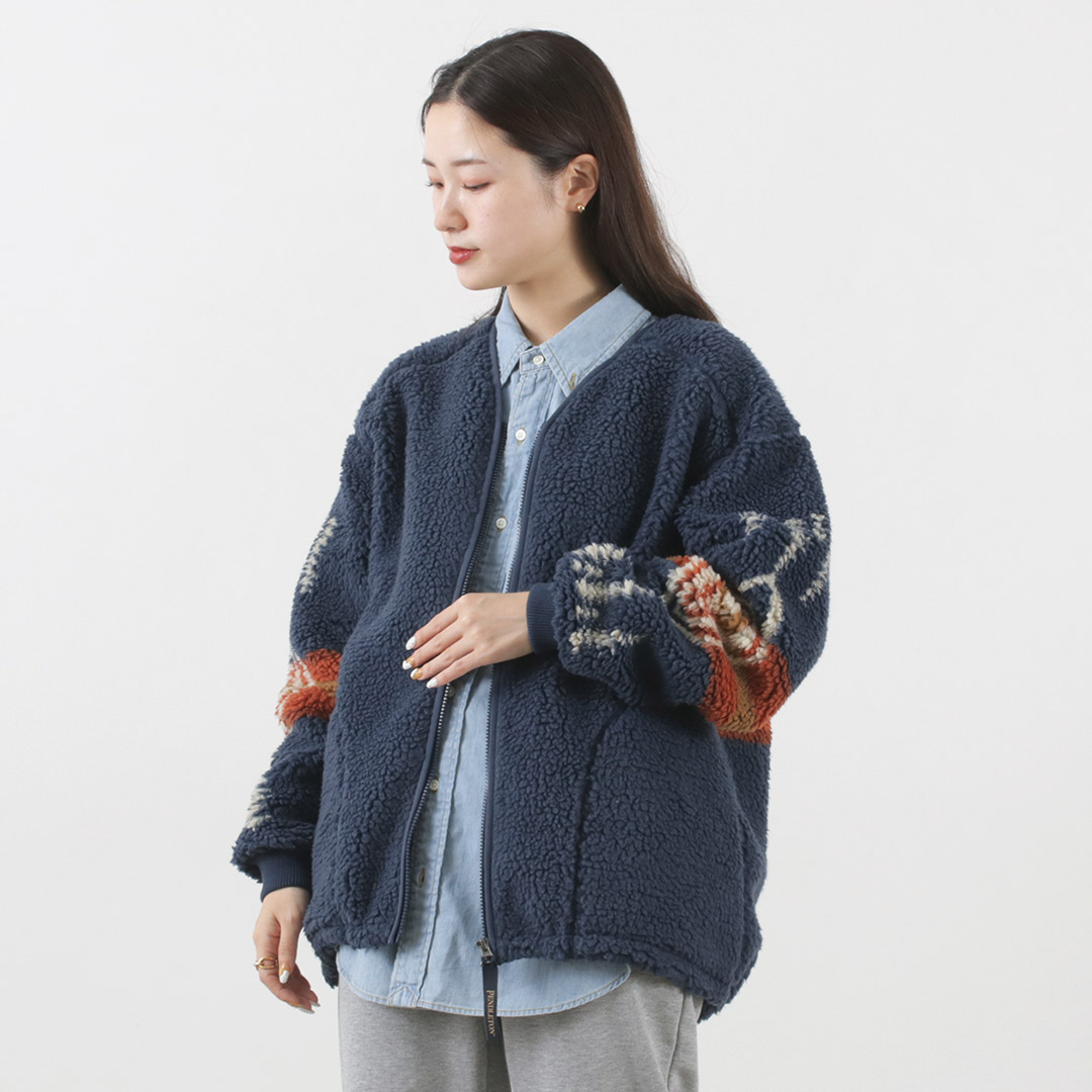 PENDLETON（ペンドルトン） ボアジャガード Vネック ジップ