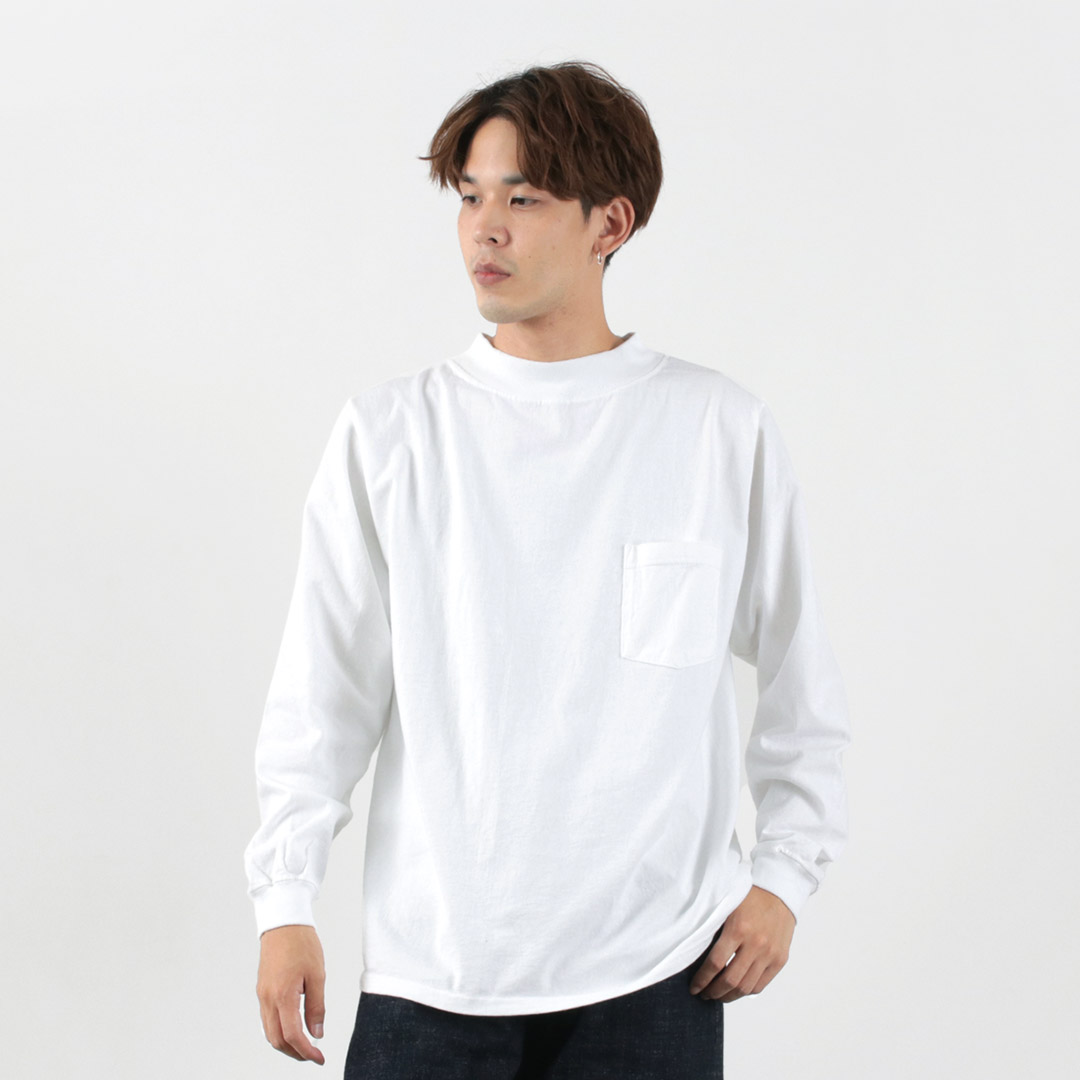 GOODWEAR（グッドウェア） ロングスリーブ モックネック ポケットＴシャツ メンズ レディース...