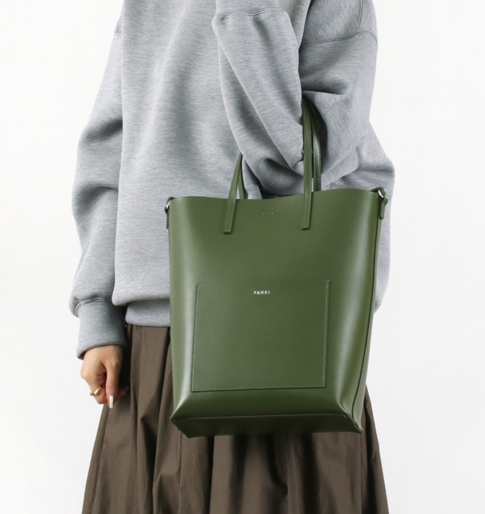 YAHKI（ヤーキ） W FACE トート ショルダーバッグ レディース BAG 鞄 2WAY レザー スクエア 通勤 約