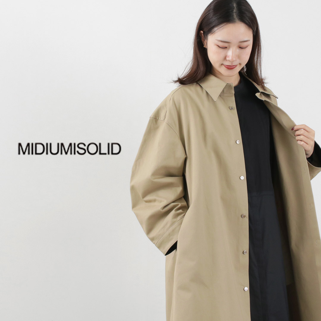 MIDIUMISOLID（ミディウミソリッド） バックフレア シャツコート