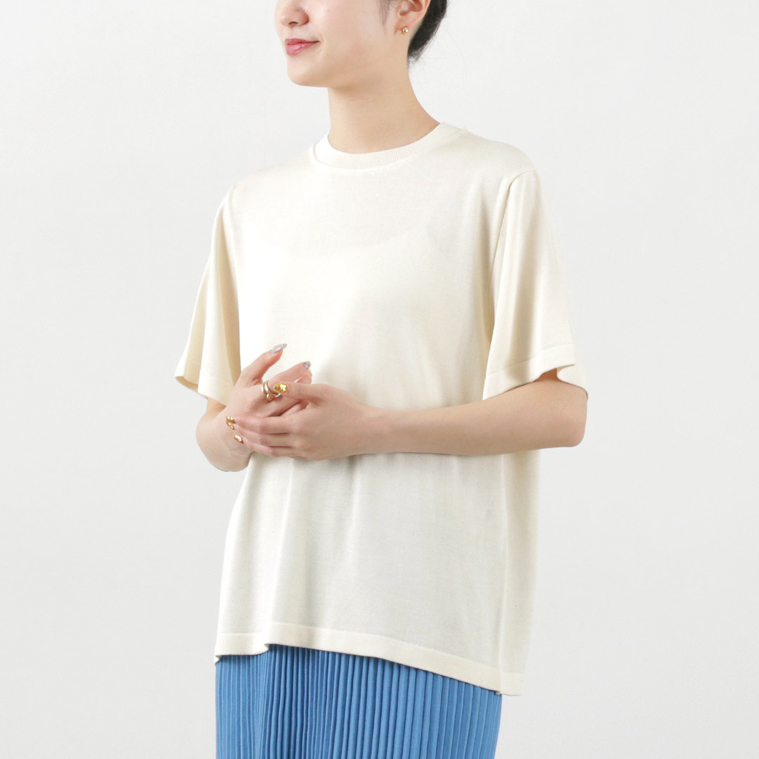 YONETOMI NEW BASIC（ヨネトミニューベーシック） シルクニット Tシャツ / メンズ...