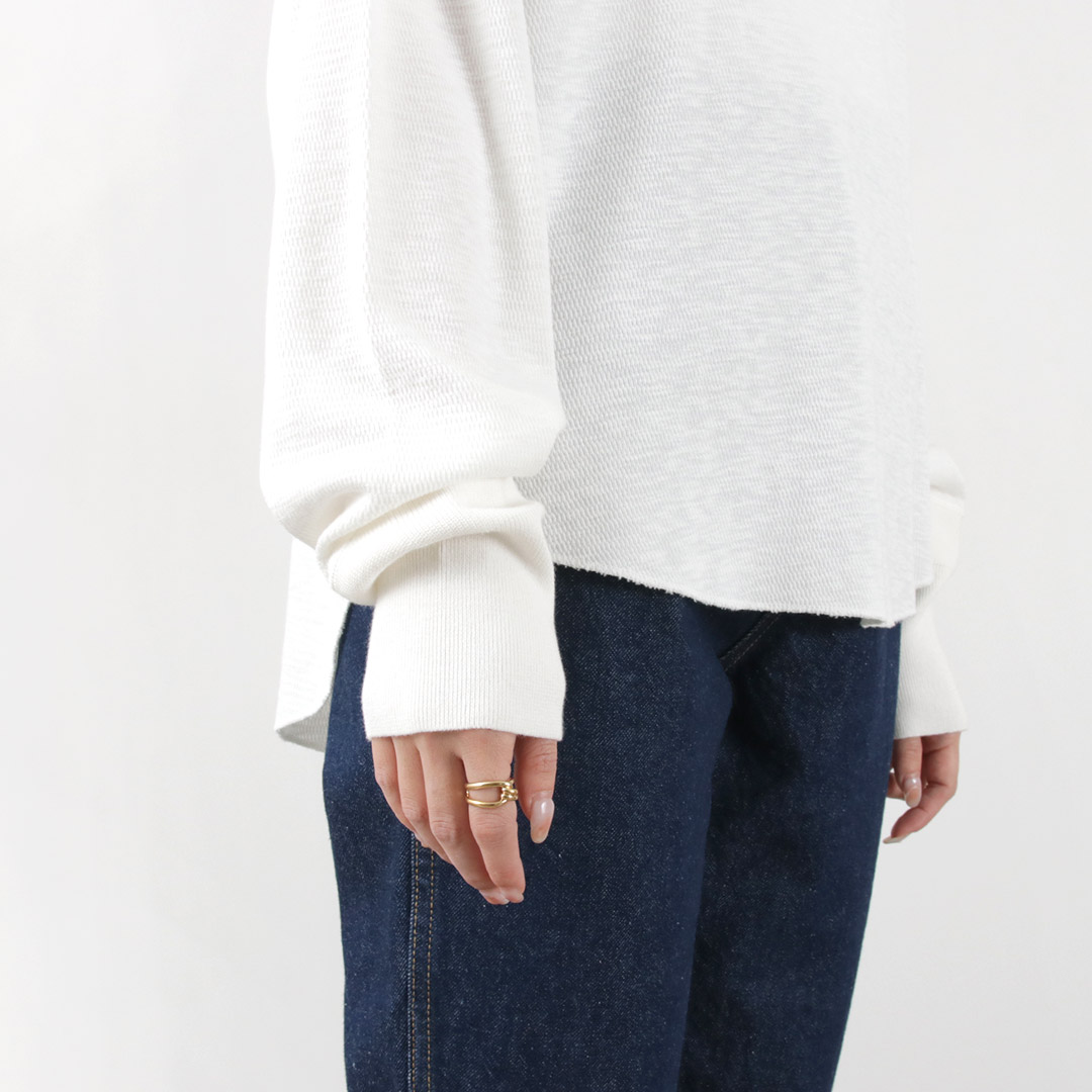 SHINZONE（シンゾーン） スラブサーマル ロングTシャツ 23MMSCU12 / レディース 長袖 カットソー shinz-23mmscu12_c.jpg