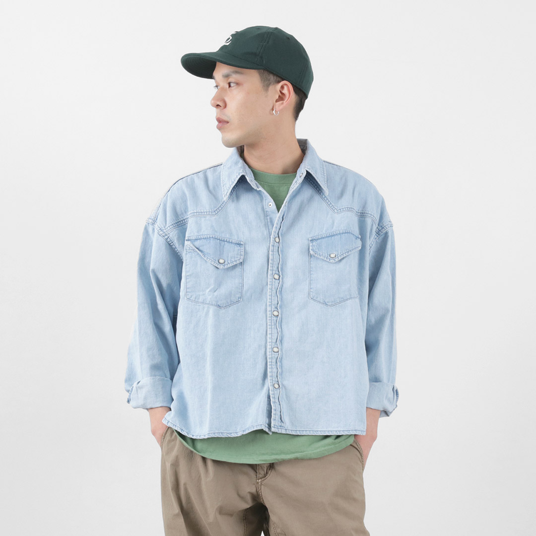 REMI RELIEF（レミレリーフ） SHORT DENIM WESTERN SHIRT / ショート デニム ウエスタンシャツ レディース  ビンテージ 日本製 : 18065 : GochI by ROCOCO - 通販 - Yahoo!ショッピング