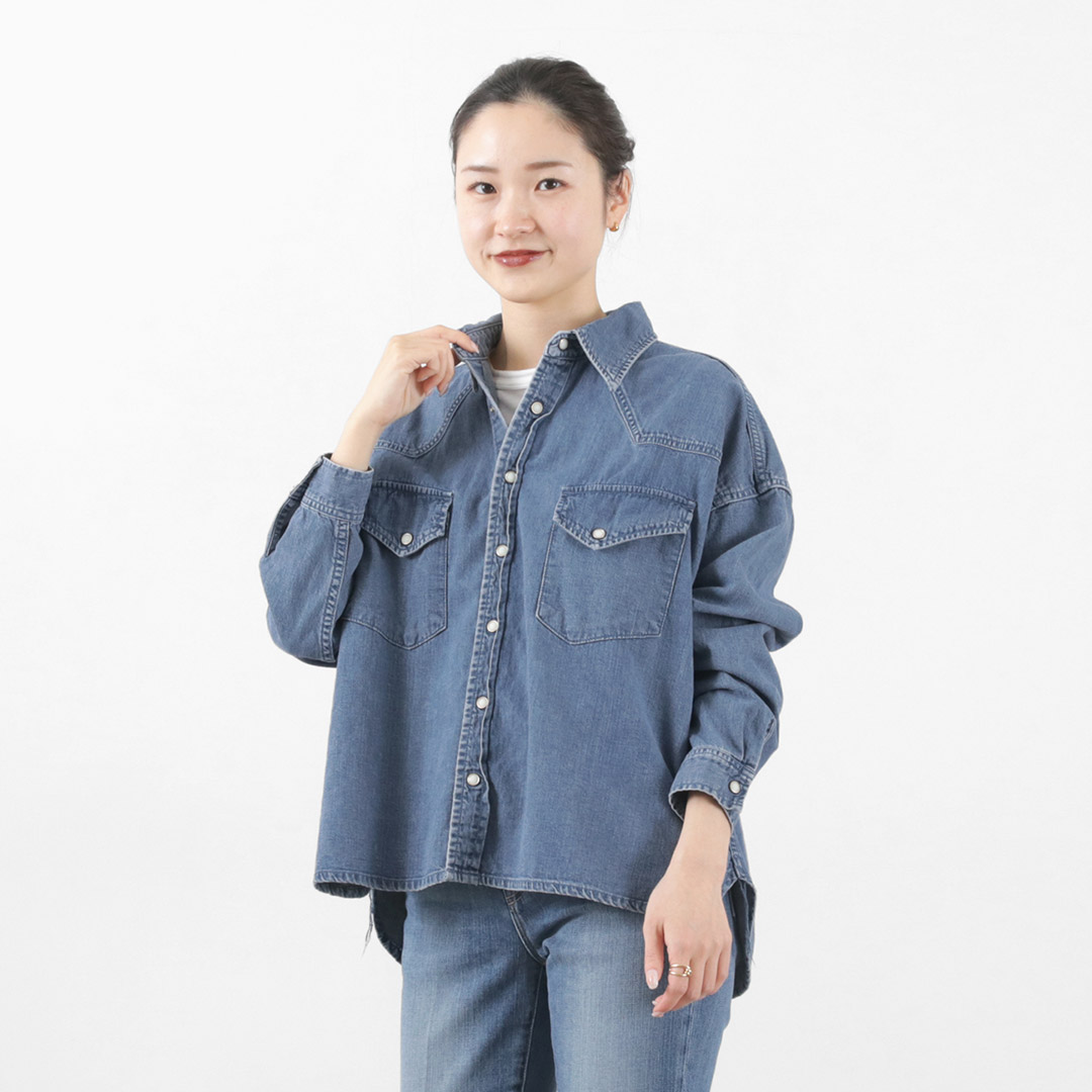 REMI RELIEF（レミレリーフ） SHORT DENIM WESTERN SHIRT / ショート デニム ウエスタンシャツ レディース  ビンテージ 日本製 : 18065 : GochI by ROCOCO - 通販 - Yahoo!ショッピング