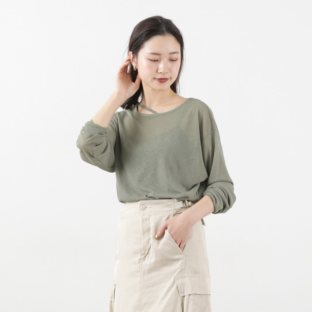 ザ シシクイ THE SHISHIKUI リネン アメリカンスリーブ タンクトップ カットソー M ベージュ /AT ■OS レディース ザ シシクイ THE SHISHIKUI リネン アメリカンスリーブ タンク