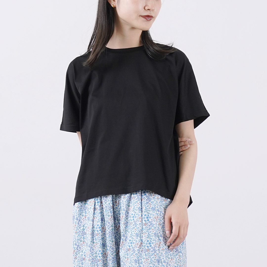 MidiUmi (ミディウミ) リブカットソー  長袖　トップス　カットソー セール】 MidiUmi ハーフスリーブコクーンプルオーバー