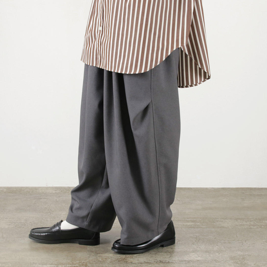 mizuiro ind（ミズイロインド） ワイド カーゴ パンツ 日本製 / レディース イージーパンツ ウエストゴム 総ゴム ゆったりの画像
