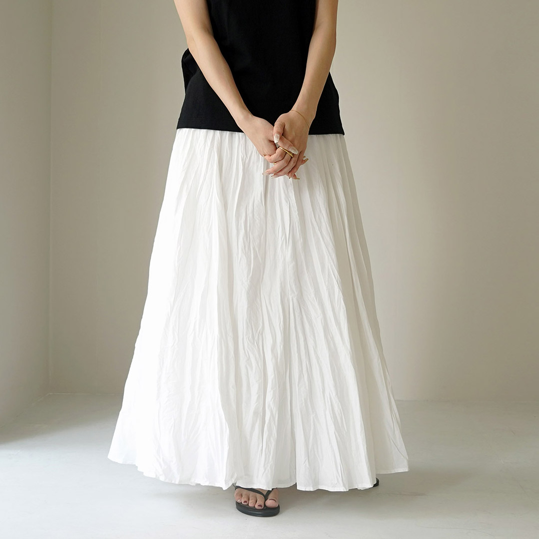 mizuiroind（ミズイロインド） ボリューム フレア スカート