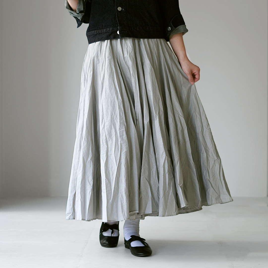 mizuiroind（ミズイロインド） ボリューム フレア スカート