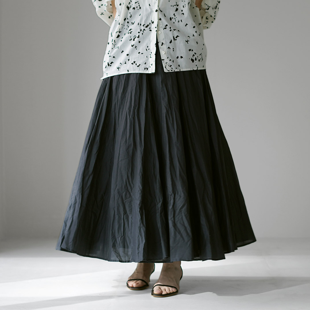 mizuiroind（ミズイロインド） ボリューム フレア スカート