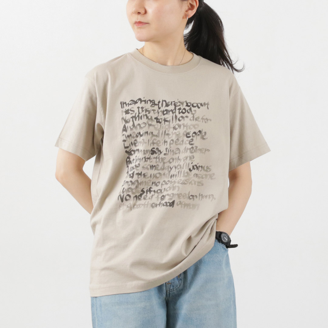LAITERIE（レイトリー） オーガニック プリントTシャツ / レディース 半袖 ロゴ 綿 コットン 日本製｜daigochi｜02