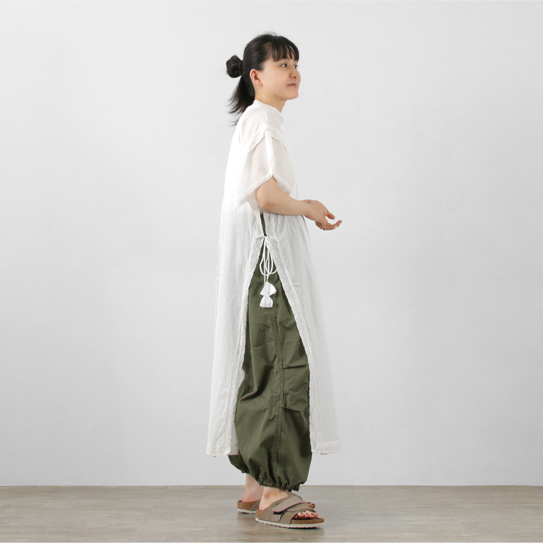 tumugu TUMUGU（ツムグ） サイドリボン ワンピース / ロング丈