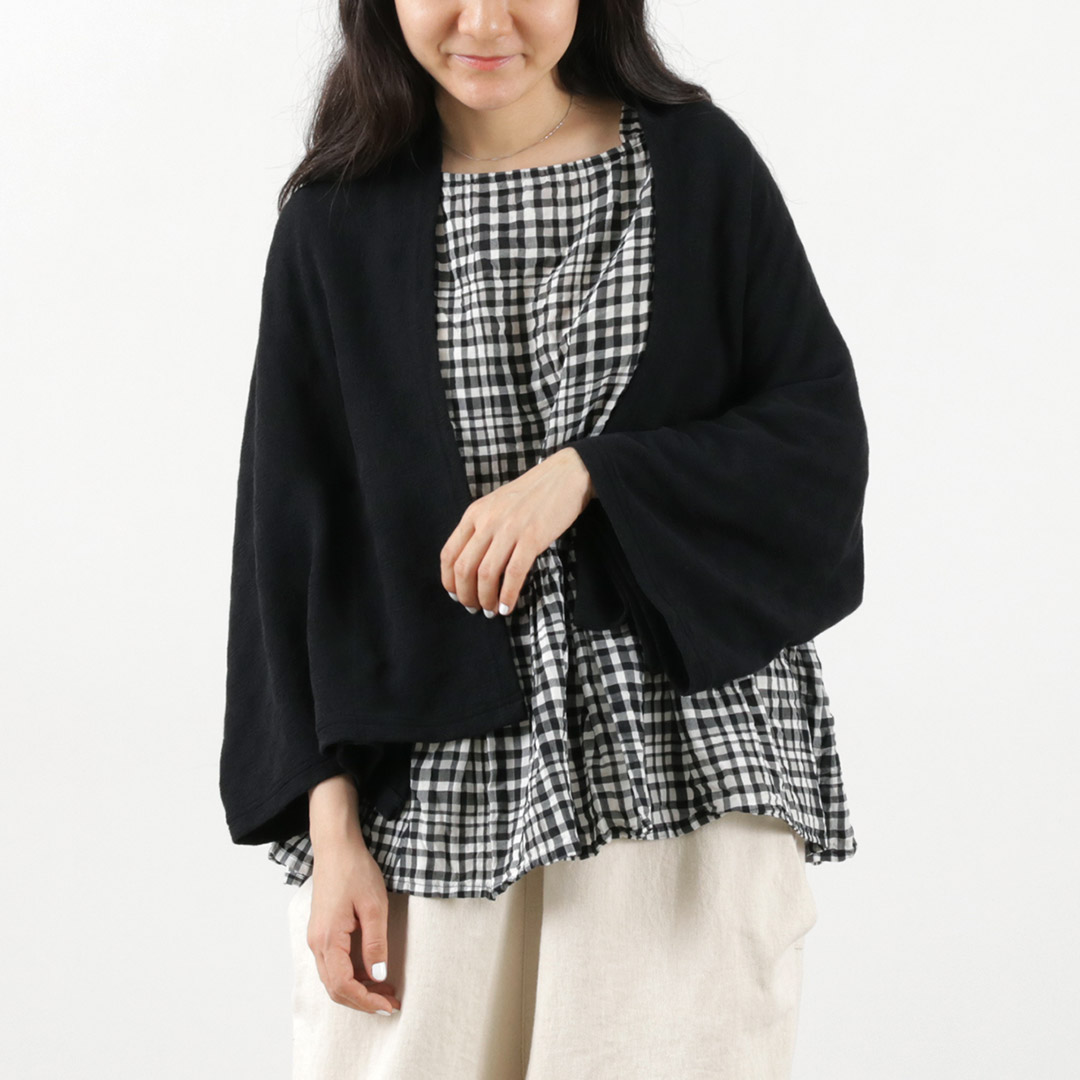 TUMUGU（ツムグ） 2WAY ショート プルオーバー / レディース トップス 長袖 羽織 薄手 冷房対策 綿 tumugu TUMUGU（ツムグ） 2WAY ショート プルオーバー