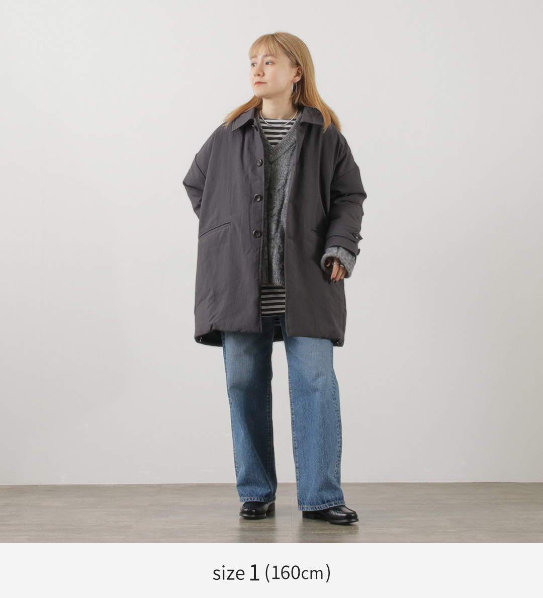 miffew（ミフュー） バルカラー オーバーダウンコート / レディース