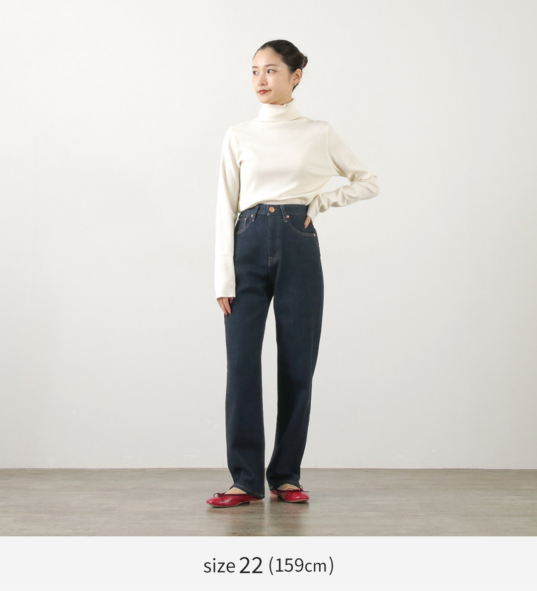 23サイズ　RED CARD TOKYO Jo ルーズテーパードデニム RED CARD TOKYO CARD（レッドカード） Blues ルーズテーパード