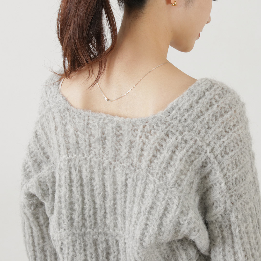 MICHELE＆HOVEN（ミシェルアンドホーヴン） ノラ クロップドニット / アルパカ レディース 丸首 Uネック 無地 短め NOLA  SWEATER : 18416 : GochI by ROCOCO - 通販 - Yahoo!ショッピング