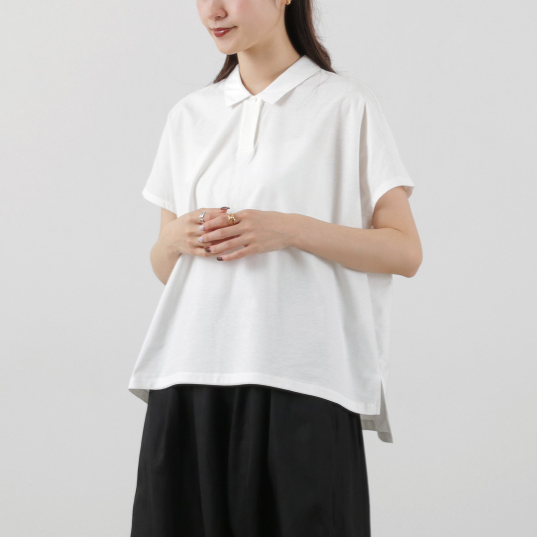 midiumi ポロシャツ ホワイト MidiUmi ワイドニットポロ｜ MARcourt ONLINE STORE - マーコート