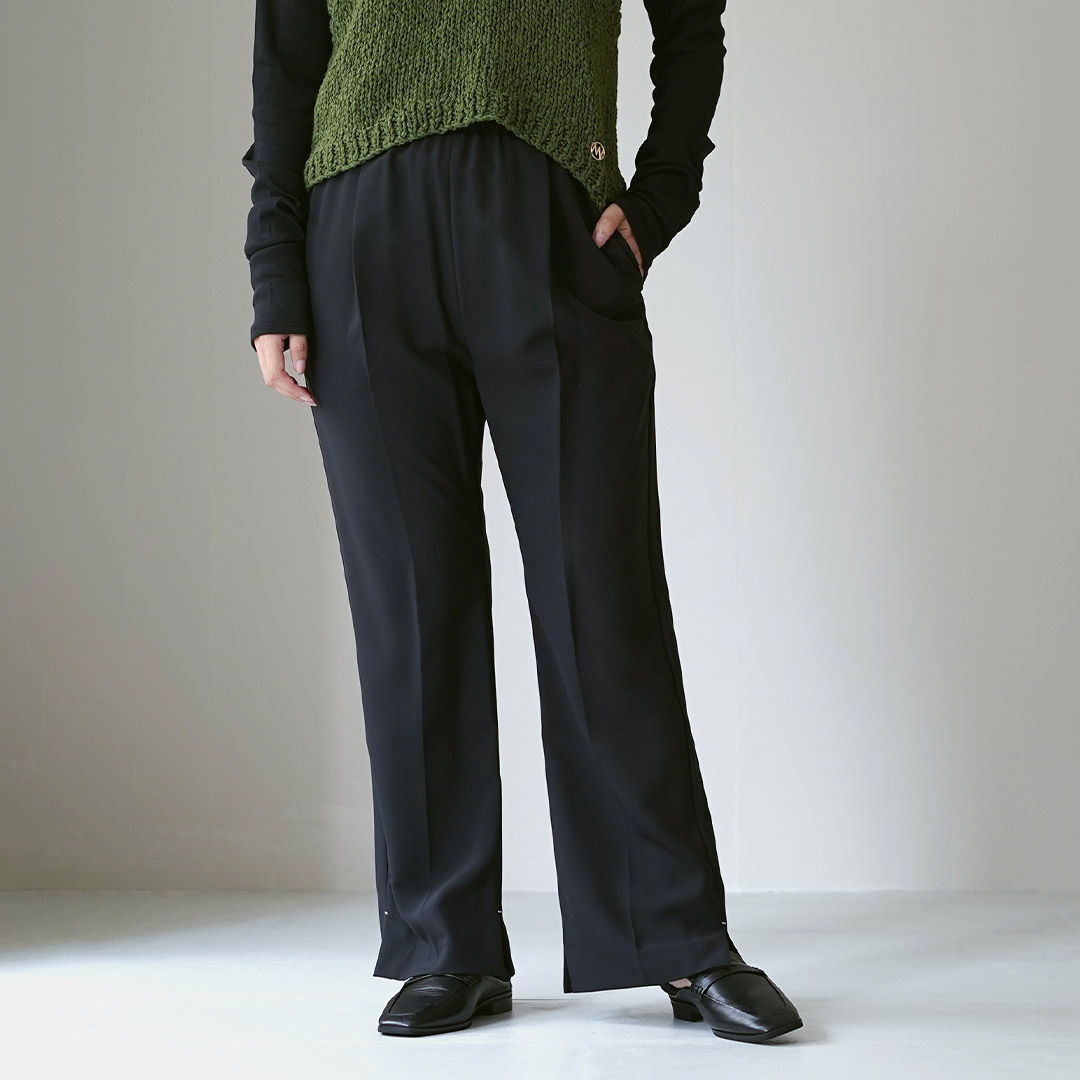リグリーム　サイドスリットスティックパンツ ブラック サイドスリットスティックパンツ｜SIDE SLIT STICK PANTSの通販｜regleam