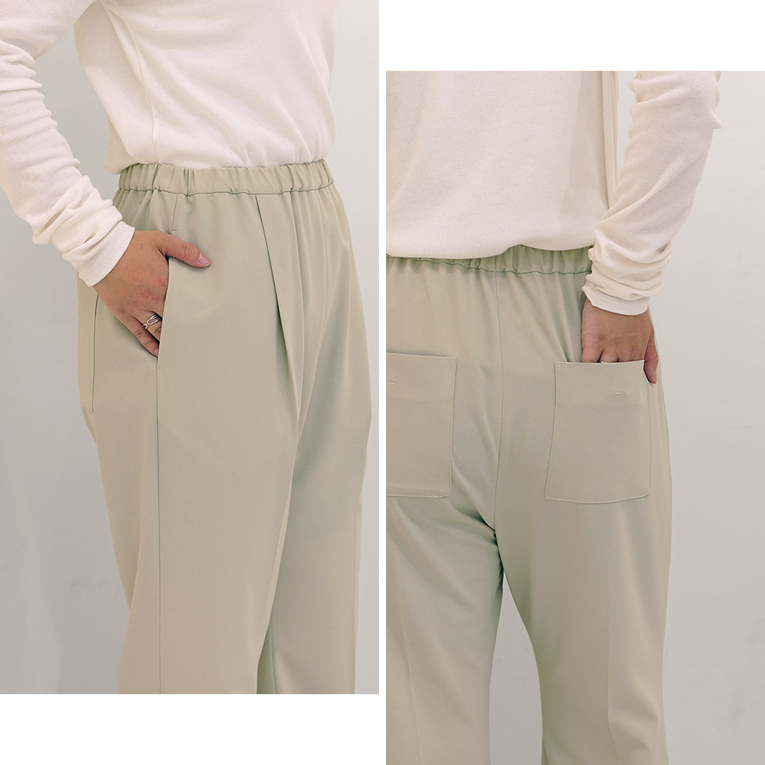 YENN 【予約販売：10月中旬発送予定】YENN（イェン） SIDE SLIT SLACKS